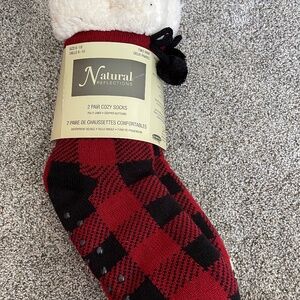 NEW 2 pair cozy socks